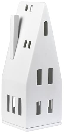Räder Lichthaus - Lichthaus Spitzdach aus Porzellan, 20 cm, Weiß