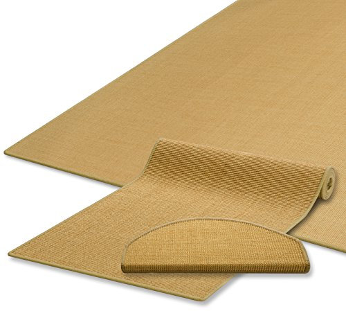 Casa Pura® – Sisal-Fußboden-Läufer und -Teppiche, natur | anpassbare Breite & Länge | Passende Stufenmatten erhältlich, beige, 80 x 175 cm (W x L)