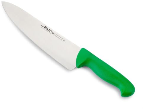 Arcos Serie 2900 - Coltello da Chef Coltello da Cucina - Lama Acciaio Inossidabile Nitrum 250 mm - Manico Polipropilene Colore Verde