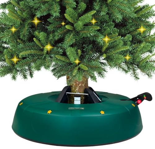 Robuster Christbaumständer für Baumhöhe bis 4,5m, mit Fußpedal und Einseiltechnik, inkl. 6,3L Wassertank, Weihnachtsbaumständer mit Sicherheitssystem, Grün (Matt) – Kamai Select 4.5