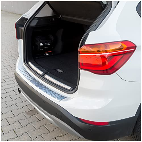 tuning-art Ladekantenschutz passend für BMW X1 F48 2015-2022 | V2A Edelstahl Passgenau Abkantung Rostfrei Spezialklebeband Reinigungstuch Montageanleitung