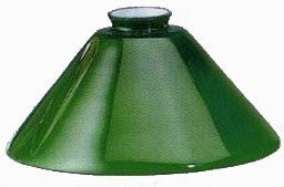 Vetro di Ricambio per lampada ministeriale ottone Verde Churchill Banchiere 25 cm