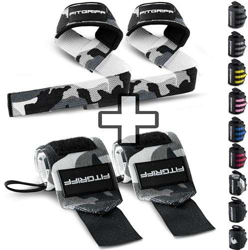 Fitgriff® Handledsband + tillbehör (set) – för fitness, styrketräning & bodybuilding – för kvinnor och män