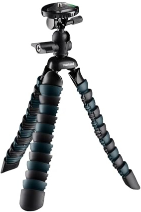 Mantona Armadillo 28cm Mini Fotostativ, flexibles Pocket Stativ bis 3 kg Traglast, 360° Kugelkopf, kompatibel mit GoPro Hero, Insta360, DSLR-Kameras & Smartphones, ideal für Vlogging & Reisen