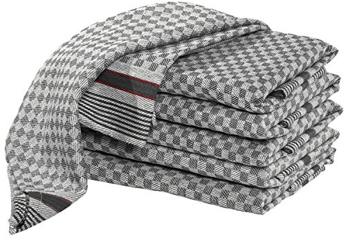 Arle-Living Premium Grubentücher 45x90 cm 100% Baumwolle Halbzwirn Gastronomie/Haushalt (anthrazit, 10)