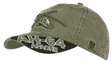 Cappello da Baseball Militare Elicottero Boeing Apache AH-64 Fostex Esercito USA (Verde)