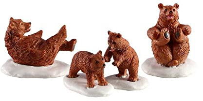 Lemax 02943 Vail Village Figur Bär Familie Schneetag