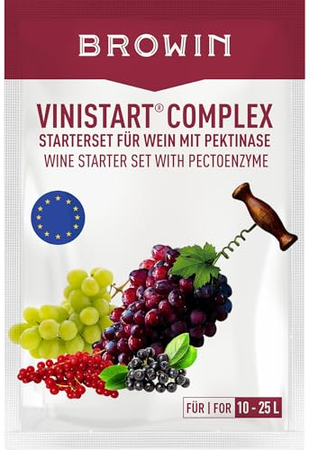 Browin 400401 Vinistart Complex – Wine Fermentation Starter, Wine set20 g