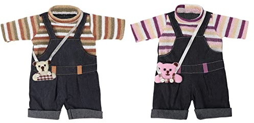Diealles Shine 2er-Pack Puppenkleidung 35-43CM für New Born Baby Puppen, Puppenzubehör Puppenkleider für 14-17 Zoll Baby Puppen