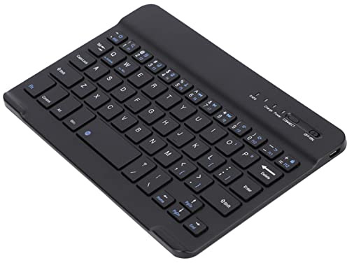 Clavier Bluetooth Mince Dioche Noir, Compatible avec Android iOS, Métal Brossé, Bluetooth 3.0