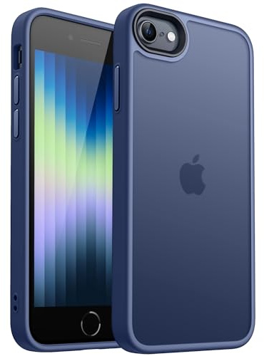 CANSHN Hülle für iPhone SE 3/2, iPhone 8/7, Matte Dunkelblau