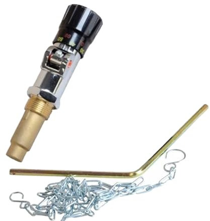 AQUA HEATING Régulateur d'incendie pour systèmes de chauffage combustibles solides charbon coke briquettes bois avec réglage de la température 3/4