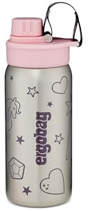 ergobag Trinkflasche Borraccia acciaio inox Rose - Rosa | Capacità di 500 ml con diversi motivi per bambini, a prova di perdite e facile da pulire ogni giorno