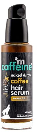 mCaffeine Nacktes und rohes Kaffee-Haarserum – pflegt die Kopfhaut und stärkt die Wurzeln – hinterlässt das Haar gesund, krausfrei und glänzend – 50 ml