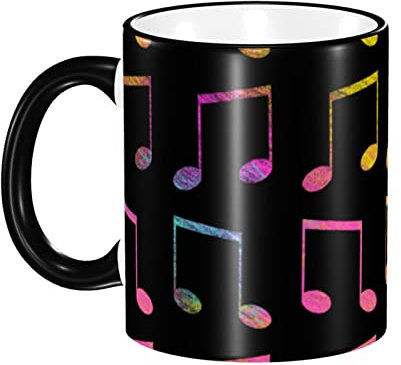Tasses À Café 330ml, Musique 8Ème Note Tasse Cadeau Idée Cadeau Tasses De Petit Déjeuner Personnalisé Tasse À Café Rétro, Pour Homme, Anniversaire, Stagiaire