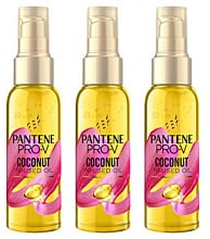 3 x Pantene Pro-V Coconut Infused Haaröl Trockenes & Geschädigtes Haar je 100ml
