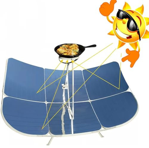 lwjunmm Cuiseur Solaire à Concentration parabolique Portable Four Solaire Four extérieur de diamètre de Four Solaire parabolique Four à Concentration Solaire