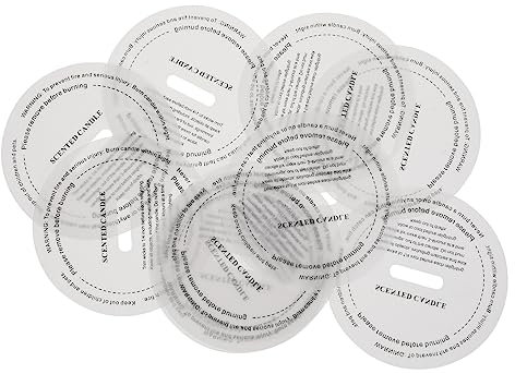 VILLFUL Selbstgemacht Handgemachte Duftkerzen Aufkleber 10 Stück Papier Kerzenetiketten Für Kerzengläser Weiß Dekoration Für Stumpen Und Glas Kerzen Geschenkidee Handarbeit
