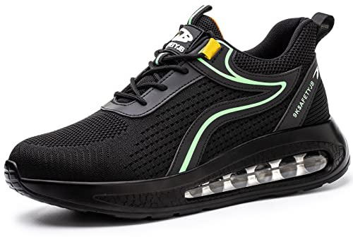 Zapatos de Seguridad para Hombre Mujer Calzado de Seguridad Zapatillas de Seguridad Zapatos de Trabajo Puntera de Acero Ligero Comodo Antideslizante Transpirable 36EU-46EU