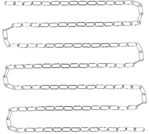 QWORK® Catena in acciaio inossidabile 304 10 m Φ3 mm, catena in acciaio, per appendere altalene, sedie sospese, amache, sacchi da boxe