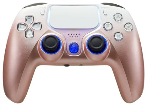 DOYO Wireless Controller for PS4, Gamepad Joystick Controllers for PlayStation 4, 1200mAh Battery/Dual Motors/6-Axis Gyro/3.5mm Audio Jack/Hall Effect Sensor/Headphone MIC Switch/Share Button