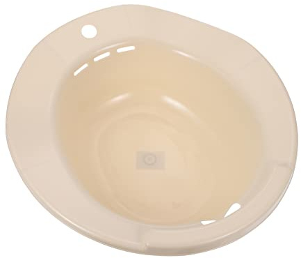 Toilettensitzbadewanne für Schwangere und Wochenbett mit Pp, Beige | Haushaltstoiletten, Rutscharm und Sicher, 1 Stück, Squatfreie Form, Hängeöffnung