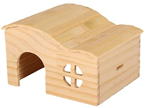 Milisten Hamsterhaus Aus Holz Für Kleintiere Mäusegehege Mit Hamsterlabyrinth Versteckhütte Für Hamster Meerschweinchen Und Ratten Als Spiel Und Schlafplatz