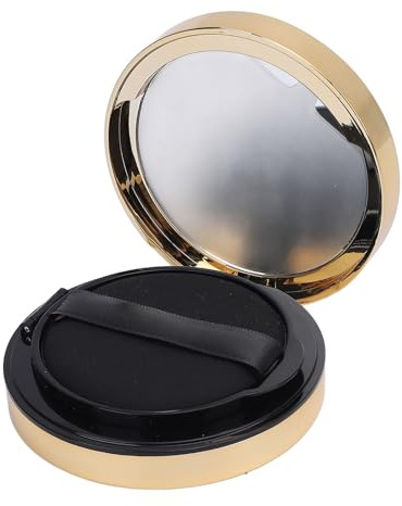 Boîte de Maquillage Portable avec Miroir, Couvercle Rabattable, Tamis élastique pour Fond de Teint, Fard à Joues, Poudre Libre, Boîte de Crème BB Vide Portable, étui de
