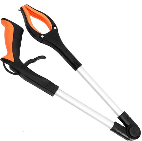 Pinzas para Basura Plegables 1pieza de Aleación de Aluminio y Abs | Limpieza Doméstica y Exterior, Varios Estilos, Uso en Personas Mayores, Alcance en Zonas Difíciles Estilo Aleatorio