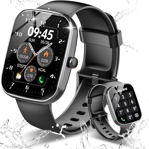Smartwatch con Effettua/Risposta Chiamate, 1.91'' HD Orologio Smartwatch Uomo Donna con Contapassi/Sonno/Cardiofrequenzimetro, 110+ Modalità Sportive Fitness Tracker, IP68 Smart watch per iOS Android