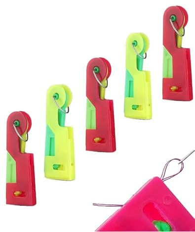 5 Pcs Automatic Needle Threaders – 2025 New Plastic Hand Sewing Threading Tools – DIY Threading Device for Needles, Cross Stitch Accessories & Sewing Machines