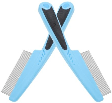 MOTHNUR 2 piezas Peine Inoxidable de Dientes para Adultos Peine Antipiojos y Caspa para y Cuidado del Cabelludo de Unidades