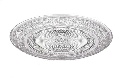 CASA HEAVEN Piatti da Dessert in Vetro, Rotondi, Lavabili in Lavastoviglie, per Dolci e Torte – Set da 6 – in 18 cm, 25 cm e 33 cm (18cm)