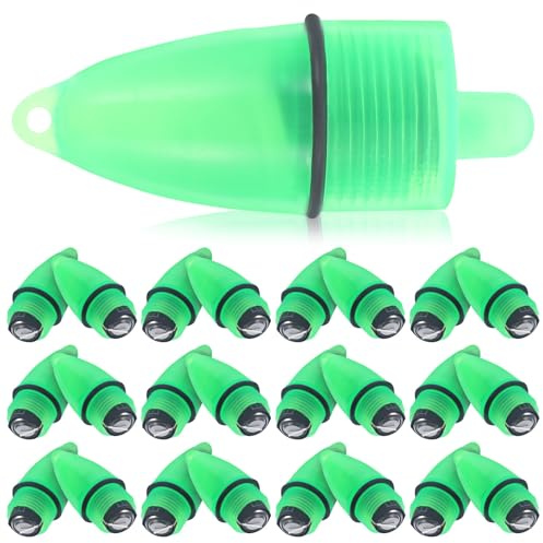 CIYODO 25 pezzi Lampade LED Allarme Pesca Impermeabili Piccole per Notturna e Pesca Subacquea Segnali Portatili per Canna con Luce Starlight per Attività Outdoor