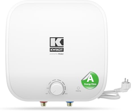 Kwikot EffiCube-10 ABOVE SINK Termo Eléctrico 10L 1500KWH Calentador de Agua Eléctrico Sobre el Fregadero con Depósito de Agua, Compacto, Fácil de Instalar
