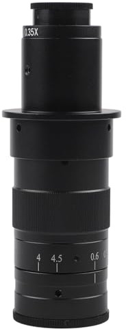 NiuLumea CS - Obiettivo per microscopio con obiettivo zoom 0,7-4,5x, ingrandimento 10X-300X, per videomicroscopi, colore: nero