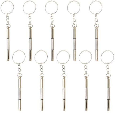 LAKPYN 10 PièCes Mini Tournevis Lunettes Opticien 3 En 1 Avec Porte-CléS, Portable,RéParation Pour Lunettes, Bijoux Et Montres