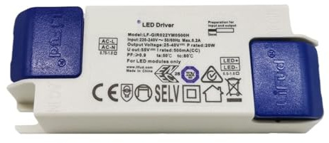 1 unidad de fuente de alimentación del controlador LED 6-63W 135-1500mA 25-42V AC220-240V serie de LF-GIR060YM for iluminación comercial Led(25W 25-42V 600mA)