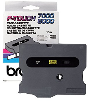 Brother TX631 Rolle, 1,2 cm x 15 m Schwarz/Gelb