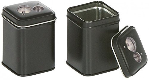 DUX Metalldose schwarz mit Doppelspitzer