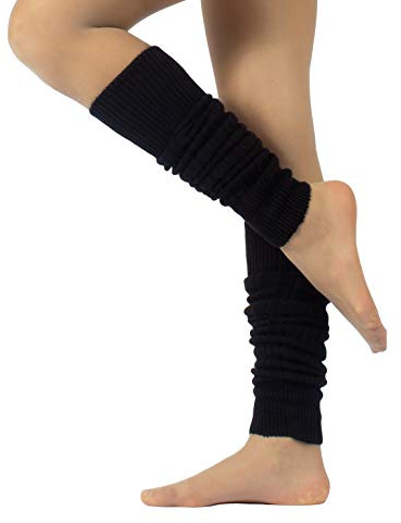 CALZITALY GUETRES JAMBIERES EFFET ANGORA | GUETRES A NERVURES | NOIR, GRIS, BLANC | BONNETERIE ITALIENNE (NOIR)