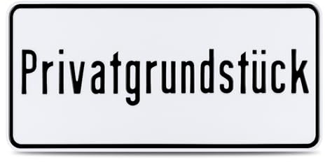Betriebsausstattung24 Privatgrundstück Schild Aluminium, geprägt | 33,0 x 17,0 cm - Hinweisschild Eigentum - Grundbesitzkennzeichnung