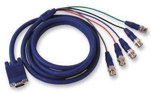TK9K® - LEAD SVGA TO 5XBNC Connector Type A: D-Subminiature H/D Plug VGA 15 Way Connector Type B: BNC Plug x 5 Lead Length: 2m No. of Poles: 4