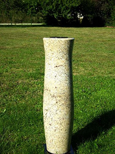 designgrab Vase funéraire XXL de 75 cm de haut en granit Millenium Cream