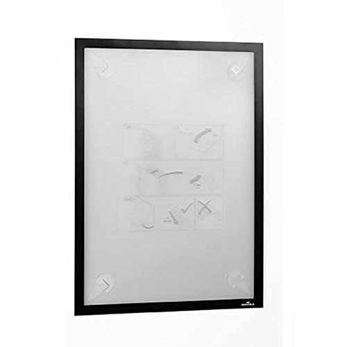 Durable 484401 inforam Duraframe Wallpaper A3 magnetram, med häftremsor för känsliga underlag, kan tas bort utan att lämna spår, 1-pack, svart