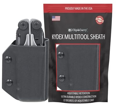 Clip & Carry Kydex Multitool Sheath for LEATHERMAN Surge - Made in USA (Multi-Tool not Included) EDC Multi Tool Sheath Holder Holster Cover