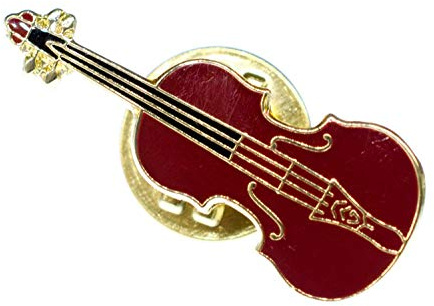 Bratsche Pin Brosche Miniblings Instrument Musik Geige Braun MINI | Für Revers, Jacke oder Tasche, aus Berlin, in kleiner Serie hergestellt