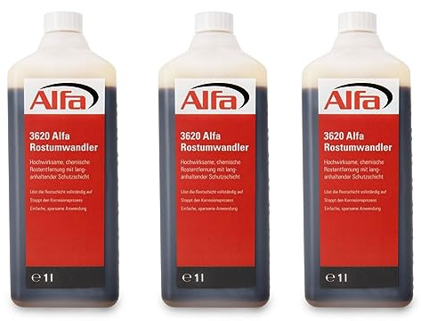 Alfa 3X Rostumwandler 1 Liter – Hochwirksame chemische Rostentfernung (3 l)