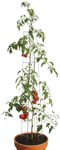 bellissa Tomaten Rankhilfe Tomatenturm 9er-Set Stahl verzinkt 120 cm | Rankgitter für Gurken etc., stabile Pflanzenstütze für Garten, Hochbeet & Töpfe, wetterfest & wiederverwendbar