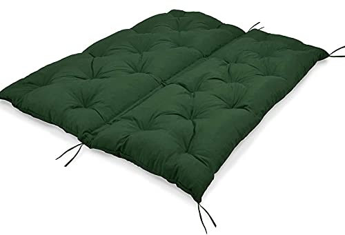 Ultra dickes Sitzkissen für Hollywoodschaukel, 2- und 3-Sitzer, für den Außenbereich, Terrassenmöbel, weich und bequem, 100 x 100 x 8 cm, dunkelgrün